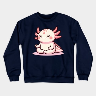 earnest meditating axolotl Crewneck Sweatshirt